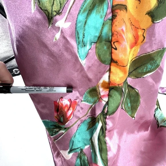 Floral Kimono Robe Romantic Coquette Cottagecore Bridal Loungewear Silky Feel - Picture 13 of 14